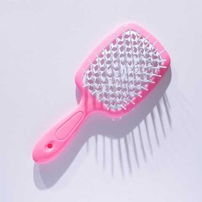 Гребінець для волосся Hollow Comb Superbrush Plus Pink+White 6258202012190p фото