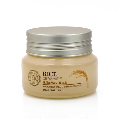 Зволожуючий крем для обличчя з керамідами The Face Shop Rice Ceramide Moisturizing Cream, 50 мл 8806182535475 фото