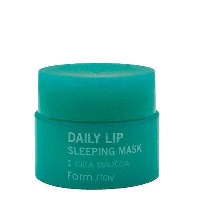 Ночная маска для губ с экстрактом центеллы FarmStay Daily Lip Sleeping Mask Cica Madeca, 3 гр 8809635231214 фото