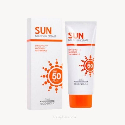 Сонцезахисний крем з арбутином Foodaholic Multi Sun Cream SPF50/PA +++, 70 мл 8809348602202 фото