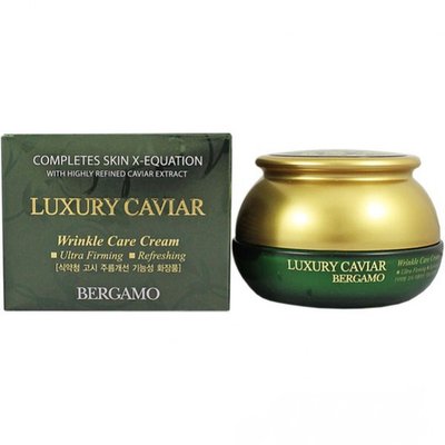 Крем антивіковий з екстрактом ікри Bergamo Luxury Caviar Wrinkle Care Cream 50 мл 8809180018223 фото