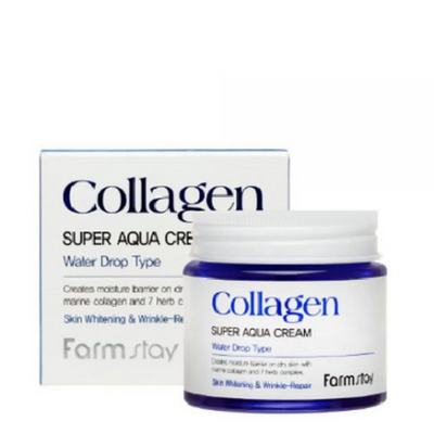 Зволожуючий крем для обличчя з колагеном FarmStay Collagen Super Aqua Cream 80 ml 8809635230231 фото