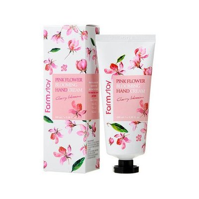 Парфюмированный крем для рук FarmStay Pink Flower Blooming Hand Cream Cherry Blossom 8809636280600 фото
