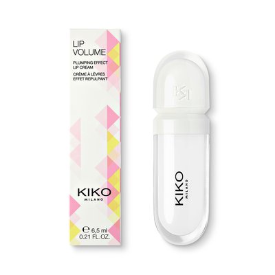 Прозрачный блеск для губ с эффектом увеличения объема губ KIKO Milano Lip Volume (02 Transparent), 6.5мл 8025272645249 фото