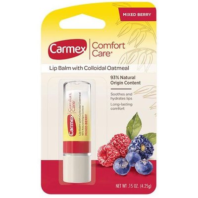 Лечебный бальзам для губ "Ягідний мікс" Carmex Comfort Care Lip Balm Mixed Berry 08307800716 фото
