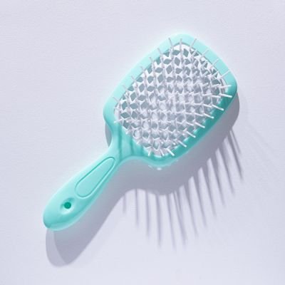 Гребінець для волосся Hollow Comb Superbrush Plus Green+White  6258202012190 фото