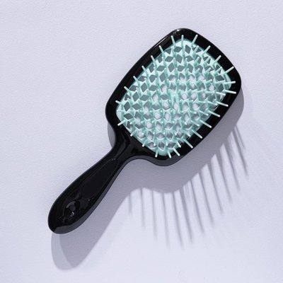 Гребінець для волосся Hollow Comb Superbrush Plus Black+Light Mint 6258202012190b фото