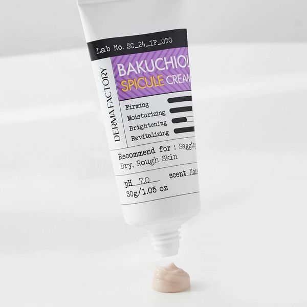 Антивіковий крем із бакучіолом 1% і спікулами DERMA FACTORY&nbsp;Bakuchiol Spicule Cream, 30 ml 000580 фото