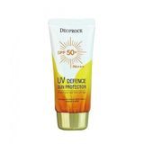 Легкий зволожувальний сонцезахисний крем для обличчя SPF50+ PA+++ Deoproce UV Defence Sun Protector Cream SPF 50++ PA++, 70 мл sundefence фото