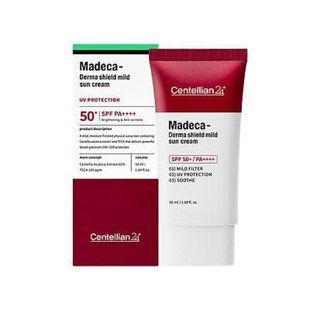 Заспокійливий сонцезахисний крем Centellian24 Madeca Shield Mild Sun Сream SPF 50+ PA++++, 50мл centelian24sun фото