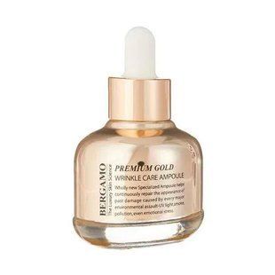 Антивозрастная премиум сыворотка с золотом Bergamo Premium Gold Wrinkle Care Ampoule, 30мл gold фото