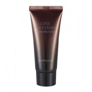 Антивозрастная пенка с экстрактом черной икры ENPRANI Super Black Caviar Cleansing Foam 150ml 8806334356453 фото